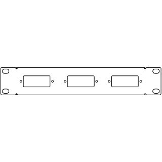 10Zoll 1HE Edelstahl Adapter 3x1 f&uuml;r ALM TONTO Blenden